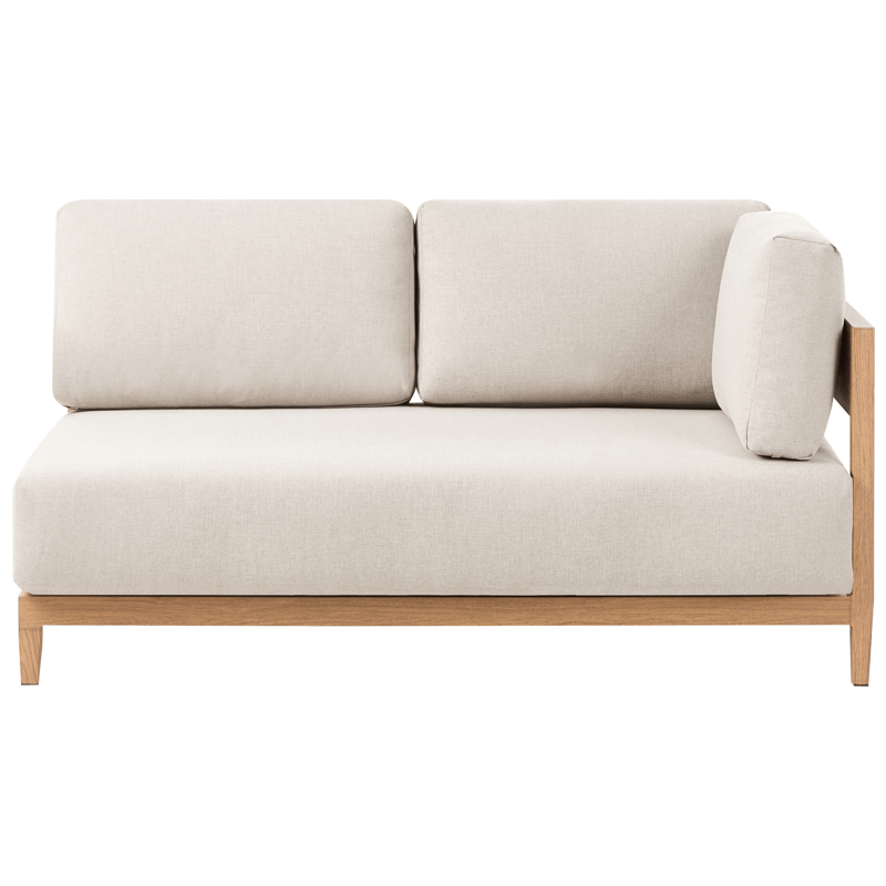 Sohva ulos pöydällä 2-istuttava Sampieri - Ruskea/Beige - Puutarhakalusteet - Terassiryhmät - Oleskeluryhmät