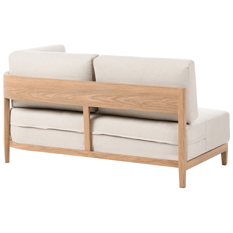 Sohva ulos pöydällä 2-istuttava Sampieri - Ruskea/Beige - Puutarhakalusteet - Terassiryhmät - Oleskeluryhmät