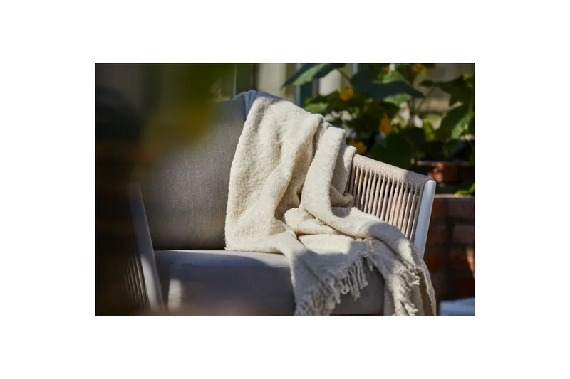 Sohvaryhmä Hillerstorp Lersund Valkoinen/Beige - Valkoinen/Beige - Puutarhakalusteet - Terassiryhmät - Oleskeluryhmät