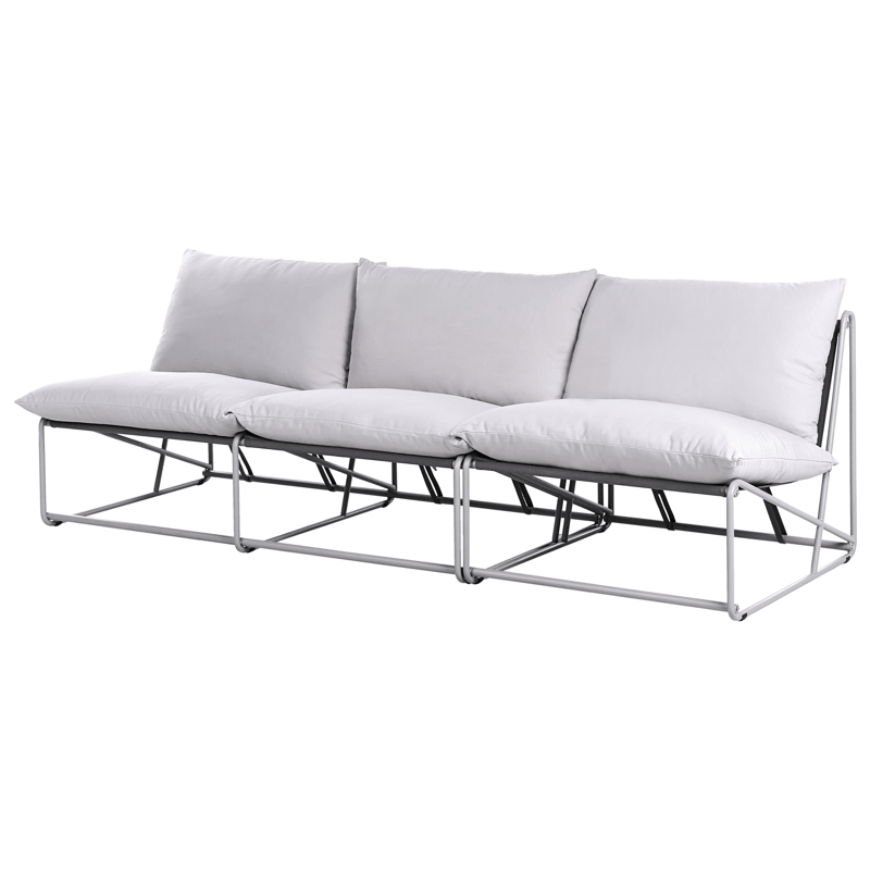 Sohvaryhmä ulos 3-istuttava Pico - Harmaa - Puutarhakalusteet - Terassiryhmät - Oleskeluryhmät