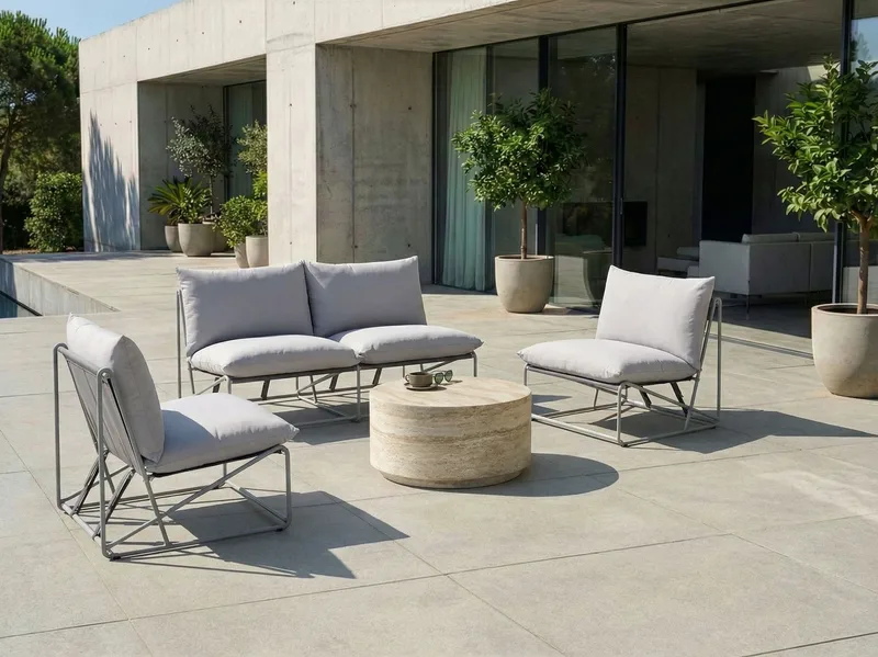 Sohvaryhmä ulos 4-istuttava Pico - Harmaa - Puutarhakalusteet - Terassiryhmät - Oleskeluryhmät