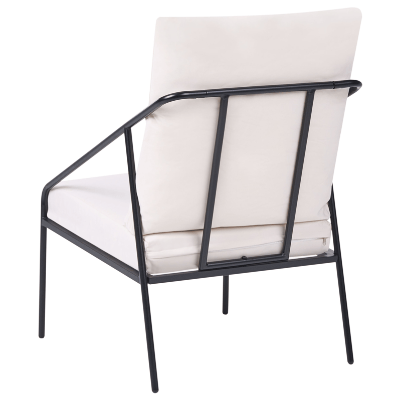 Sohvaryhmä ulos pöydällä 4-istuttava Ustica - Musta/Valkoinen - Puutarhakalusteet - Terassiryhmät - Oleskeluryhmät