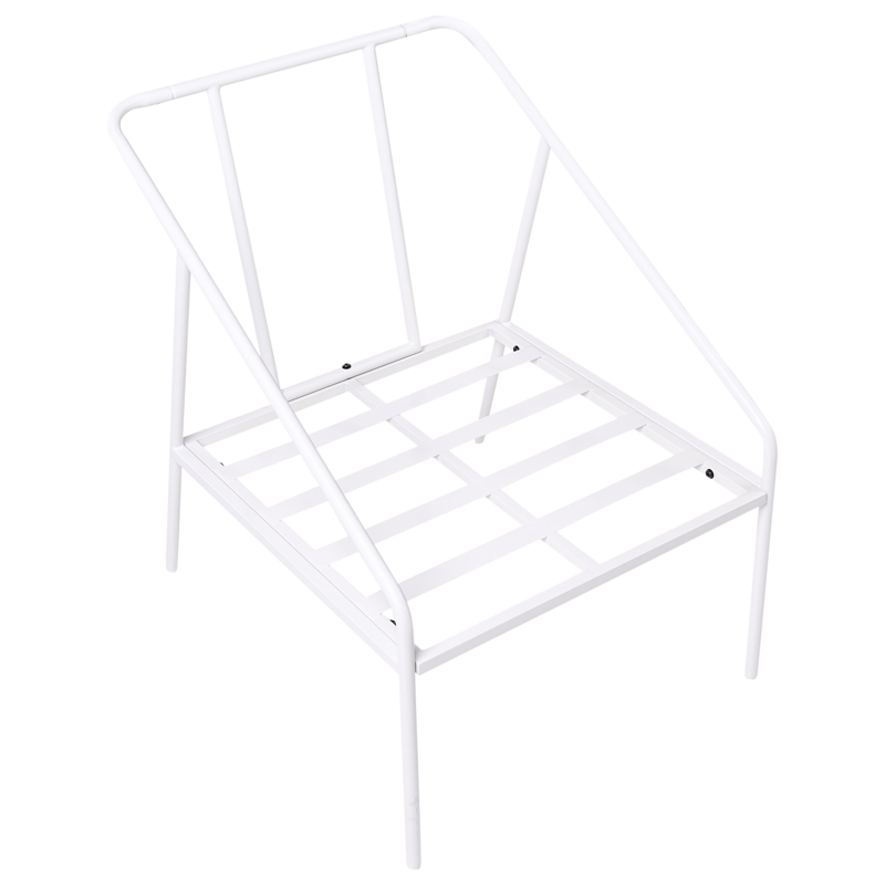 Sohvaryhmä ulos pöydällä 4-istuttava Ustica - Valkoinen/musta - Puutarhakalusteet - Terassiryhmät - Oleskeluryhmät