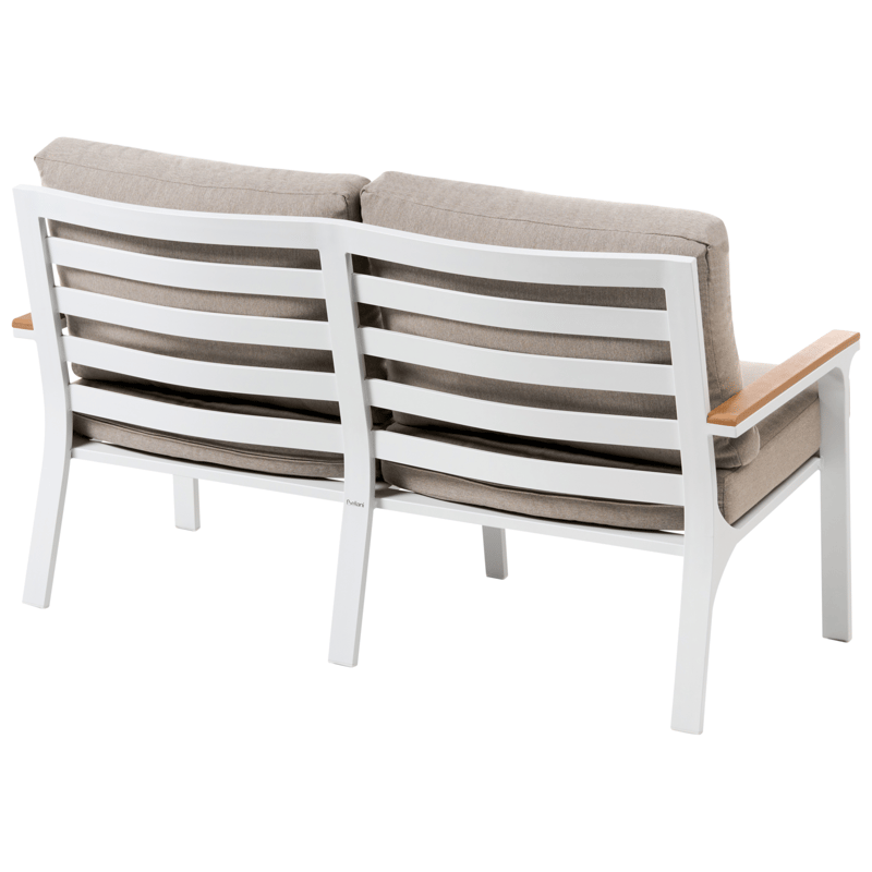 Sohvaryhmä ulos pöydällä 4-istuttava Orero - Beige/Valkoinen/Ruskea - Puutarhakalusteet - Terassiryhmät - Oleskeluryhmät