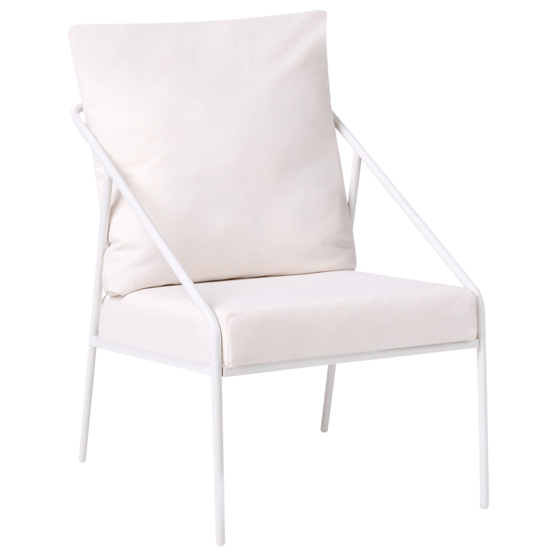 Sohvaryhmä ulos pöydällä 4-istuttava Ustica - Valkoinen/musta - Puutarhakalusteet - Terassiryhmät - Oleskeluryhmät