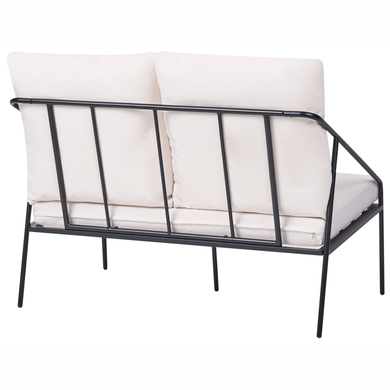 Sohvaryhmä ulos pöydällä 4-istuttava Ustica - Musta/Valkoinen - Puutarhakalusteet - Terassiryhmät - Oleskeluryhmät