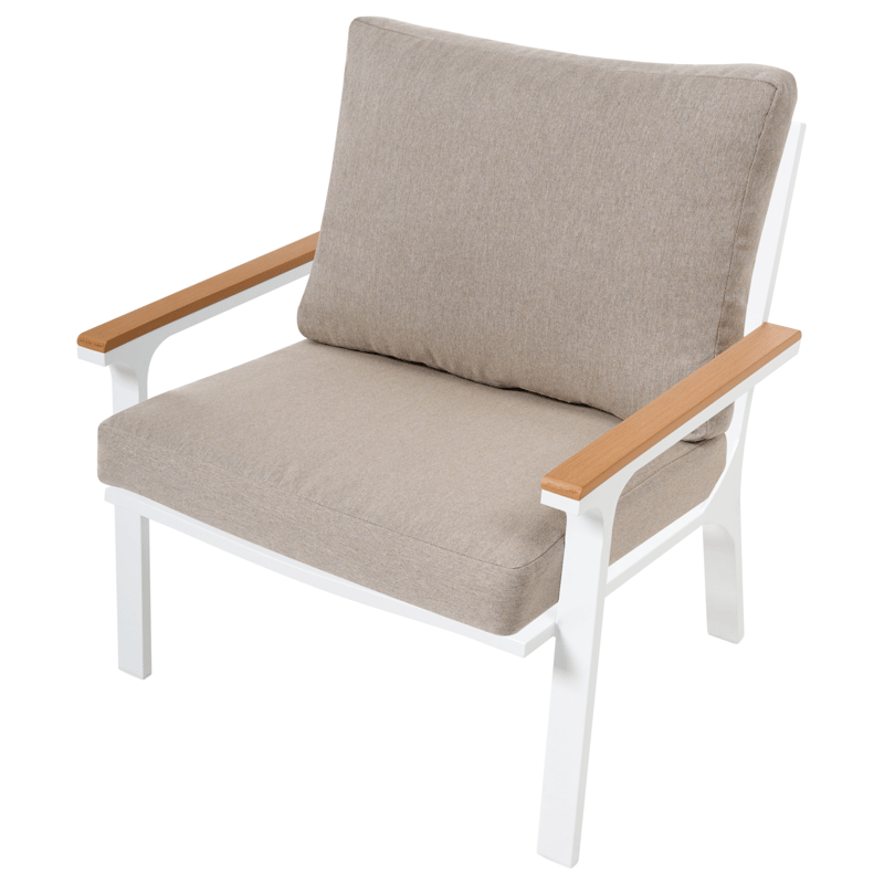 Sohvaryhmä ulos pöydällä 4-istuttava Orero - Beige/Valkoinen/Ruskea - Puutarhakalusteet - Terassiryhmät - Oleskeluryhmät