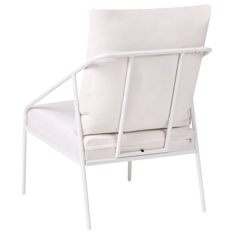 Sohvaryhmä ulos pöydällä 4-istuttava Ustica - Valkoinen/musta - Puutarhakalusteet - Terassiryhmät - Oleskeluryhmät