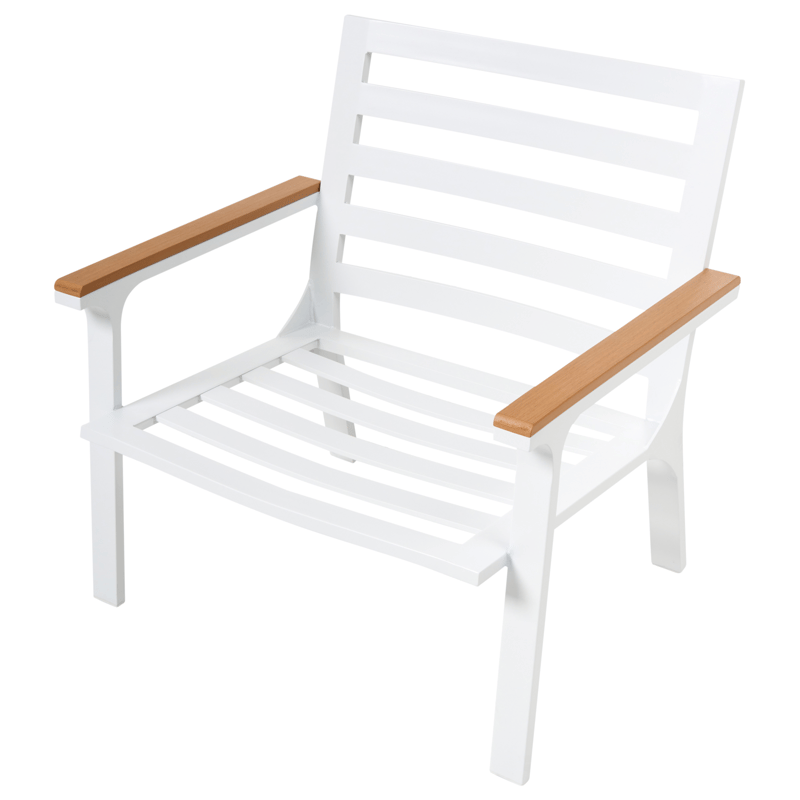 Sohvaryhmä ulos pöydällä 4-istuttava Orero - Beige/Valkoinen/Ruskea - Puutarhakalusteet - Terassiryhmät - Oleskeluryhmät