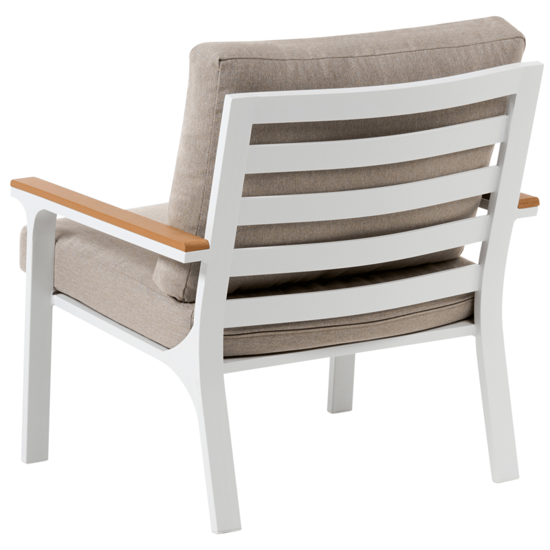 Sohvaryhmä ulos pöydällä 4-istuttava Orero - Beige/Valkoinen/Ruskea - Puutarhakalusteet - Terassiryhmät - Oleskeluryhmät