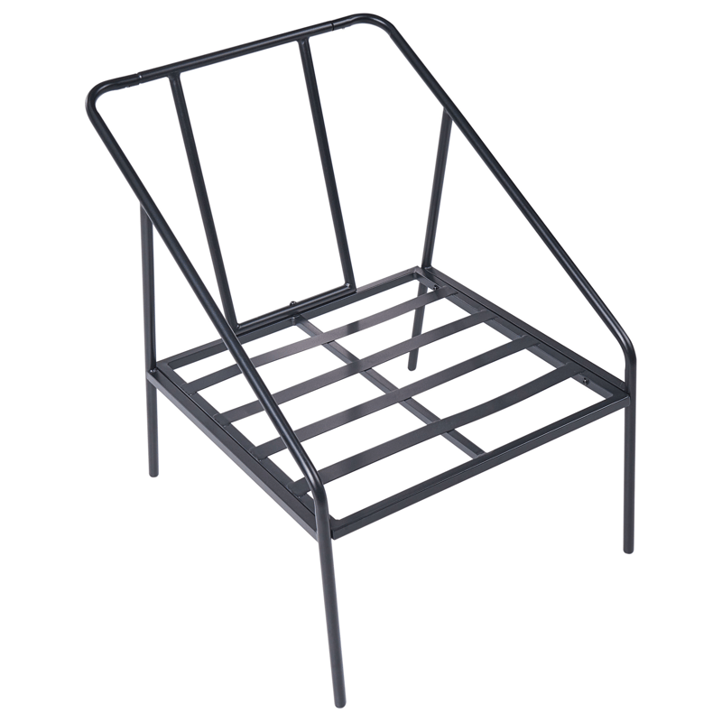 Sohvaryhmä ulos pöydällä 4-istuttava Ustica - Musta/Valkoinen - Puutarhakalusteet - Terassiryhmät - Oleskeluryhmät