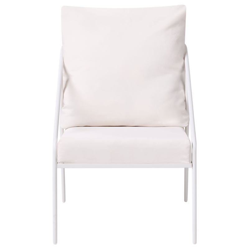 Sohvaryhmä ulos pöydällä 4-istuttava Ustica - Valkoinen/musta - Puutarhakalusteet - Terassiryhmät - Oleskeluryhmät