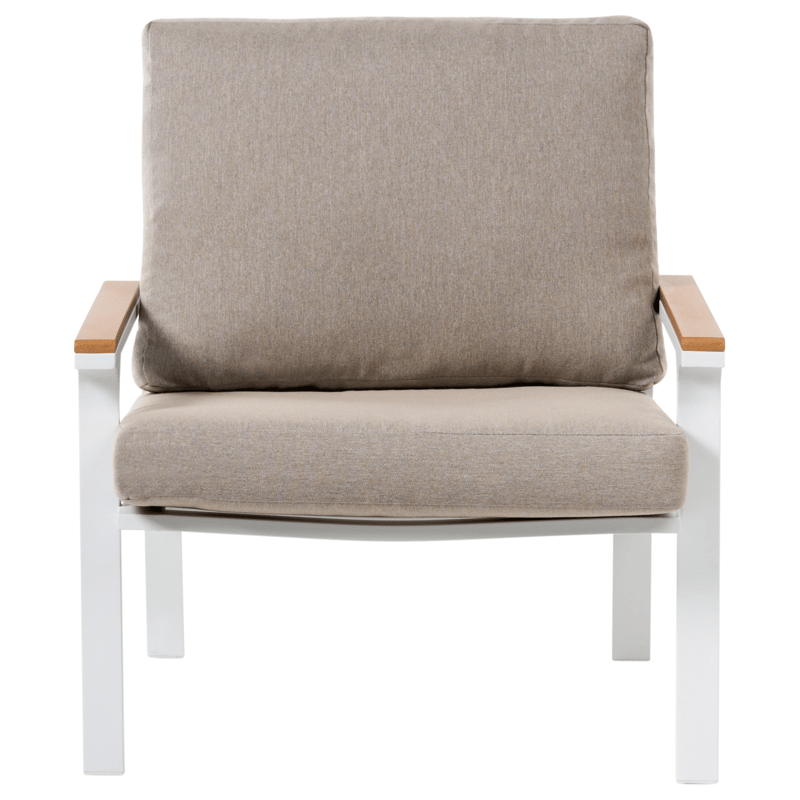 Sohvaryhmä ulos pöydällä 4-istuttava Orero - Beige/Valkoinen/Ruskea - Puutarhakalusteet - Terassiryhmät - Oleskeluryhmät