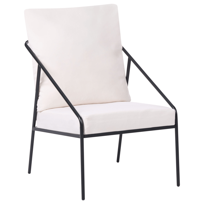 Sohvaryhmä ulos pöydällä 4-istuttava Ustica - Musta/Valkoinen - Puutarhakalusteet - Terassiryhmät - Oleskeluryhmät