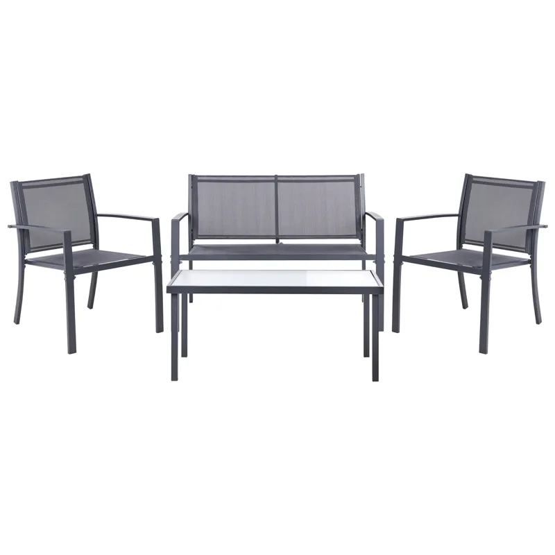 Sohvaryhmä ulos pöydällä 4-istuttava Tavoleto, Tummanharmaa