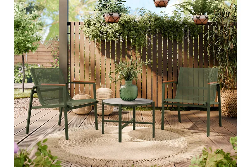 Southglen Kahvilasetti Ulkokäyttöön - Vihreä - Puutarhakalusteet - Parveke - Parvekekalusteet - Parvekesetti