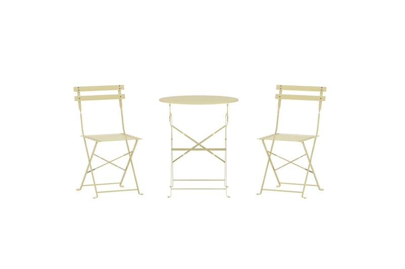 Tao kahvilaryhmä ulkokäyttöön - Vaaleankeltainen - Puutarhakalusteet - Parveke - Parvekekalusteet - Parvekesetti