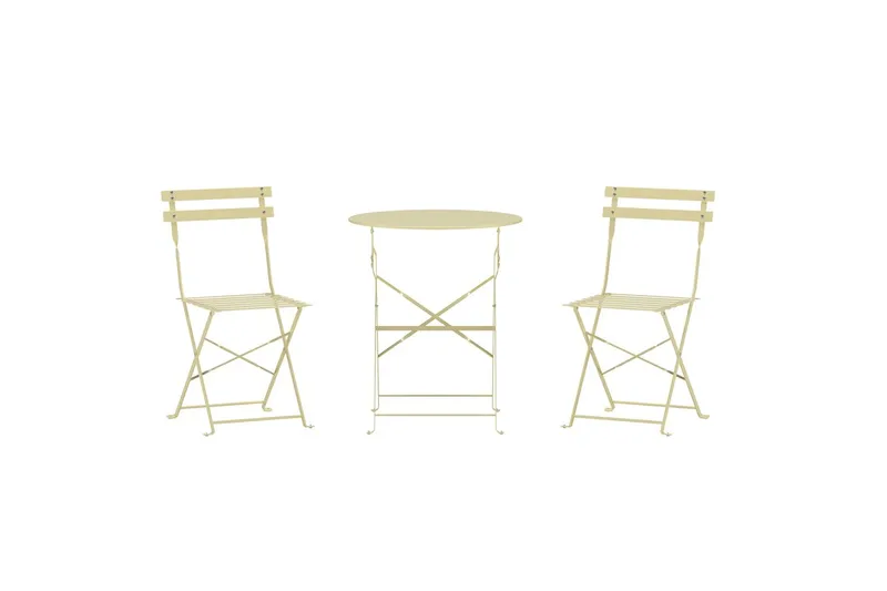 Tao kahvilaryhmä ulkok äyttöön - Vaaleankeltainen - Puutarhakalusteet - Parveke - Parvekekalusteet - Parvekesetti