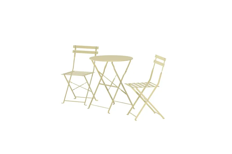 Tao kahvilaryhmä ulkokäyttöön - Vaaleankeltainen - Puutarhakalusteet - Parveke - Parvekekalusteet - Parvekesetti