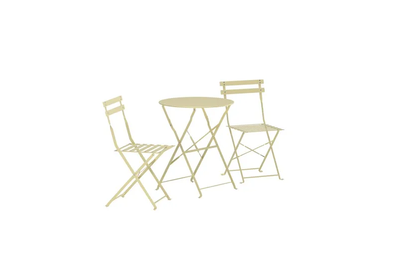 Tao kahvilaryhmä ulkokäyttöön - Vaaleankeltainen - Puutarhakalusteet - Parveke - Parvekekalusteet - Parvekesetti