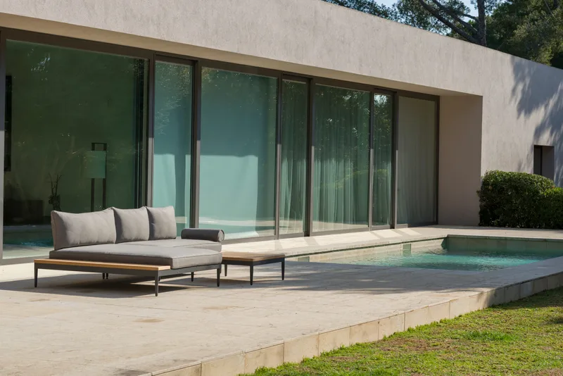 TOPAZ Ulkopäivävuode XL - Puu/Harmaa - Puutarhakalusteet - Parveke - Parvekekalusteet - Parvekesohva