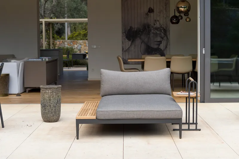 TOPAZ Ulkopäivävuode XL - Puu/Harmaa - Puutarhakalusteet - Parveke - Parvekekalusteet - Parvekesohva