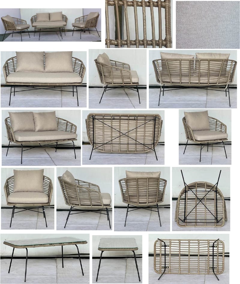 Torino Lounge - Beige - Puutarhakalusteet - Terassiryhmät - Oleskeluryhmät