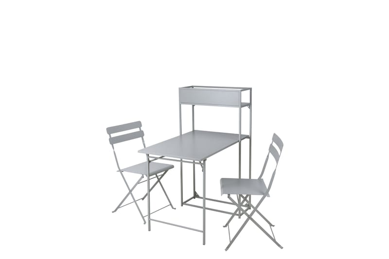 Tourra Pieni Parvekesetti 2-hengen – Kahvilasetti parvekkeelle ja ulkotiloihin, Harmaa