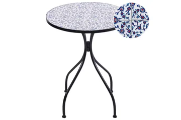 Trädgårdsbord Beliani Camprena Black||blue||White - Puutarhakalusteet - Parveke - Parvekekalusteet - Parvekepöytä