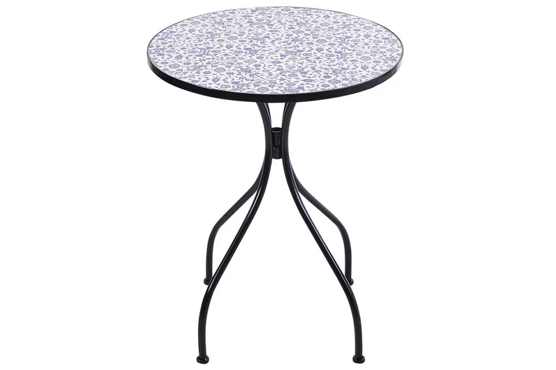 Trädgårdsbord Beliani Camprena Black||blue||White - Puutarhakalusteet - Parveke - Parvekekalusteet - Parvekepöytä