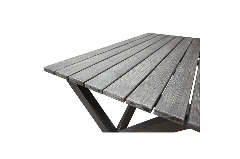 Ulkomöbeliryhmä 150 cm pöytä & 4 Belize harmaat tuolit Harmaa - Harmaa - Puutarhakalusteet - Parveke - Parvekekalusteet - Parvekesetti