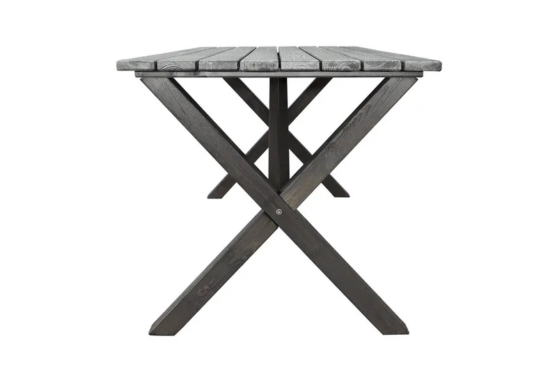 Ulkomöbeliryhmä 150 cm pöytä & 4 Belize harmaat tuolit Harmaa - Harmaa - Puutarhakalusteet - Parveke - Parvekekalusteet - Parvekesetti