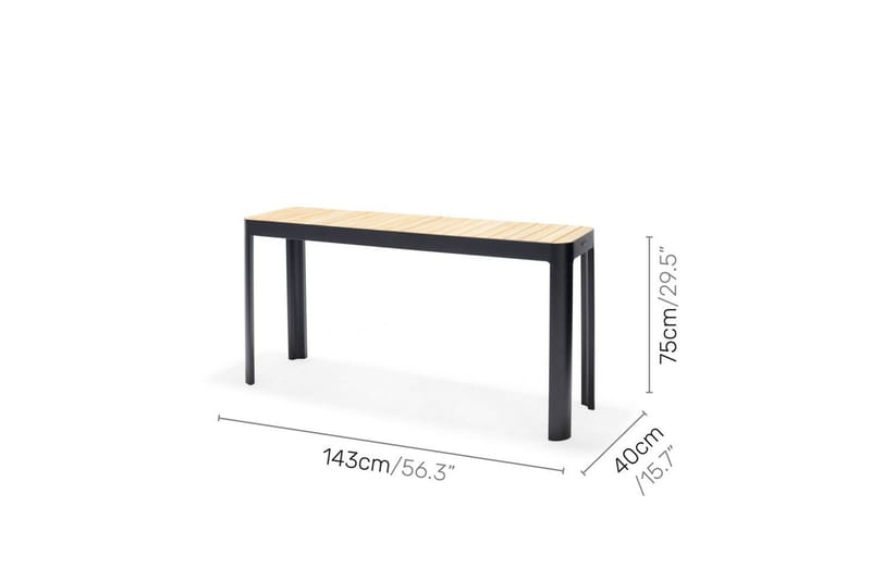 Ulkomöbeliryhmä Lifestyle Garden Portals parvekepöytä & penkki - Puutarhakalusteet - Parveke - Parvekekalusteet - Parvekesetti