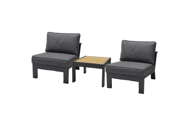 Ulkomöbeliryhmä Lifestyle Garden PALAU 2x sivutuoli + sivupöytä 60 cm, undefined