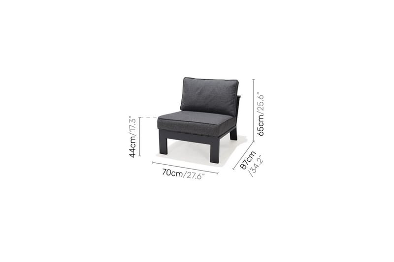 Ulkomöbeliryhmä Lifestyle Garden PALAU sivutuoli + rahi + sivupöytä 60 cm - Puutarhakalusteet - Parveke - Parvekekalusteet - Parvekesetti