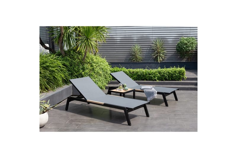 Ulkomöbeliryhmä Lifestyle Garden Panama 2x aurinkotuoli & sohvapöytä - Puutarhakalusteet - Parveke - Parvekekalusteet - Parvekesetti