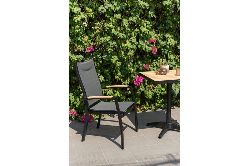 Ulkomöbeliryhmä Lifestyle Garden Panama 2x pinottava nojatuoli & bistro pöytä - Puutarhakalusteet - Parveke - Parvekekalusteet - Parvekesetti