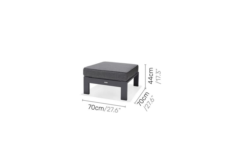 Ulkomöbeliryhmä Lifestyle Garden PALAU sivutuoli + rahi + sivupöytä 60 cm - Puutarhakalusteet - Parveke - Parvekekalusteet - Parvekesetti