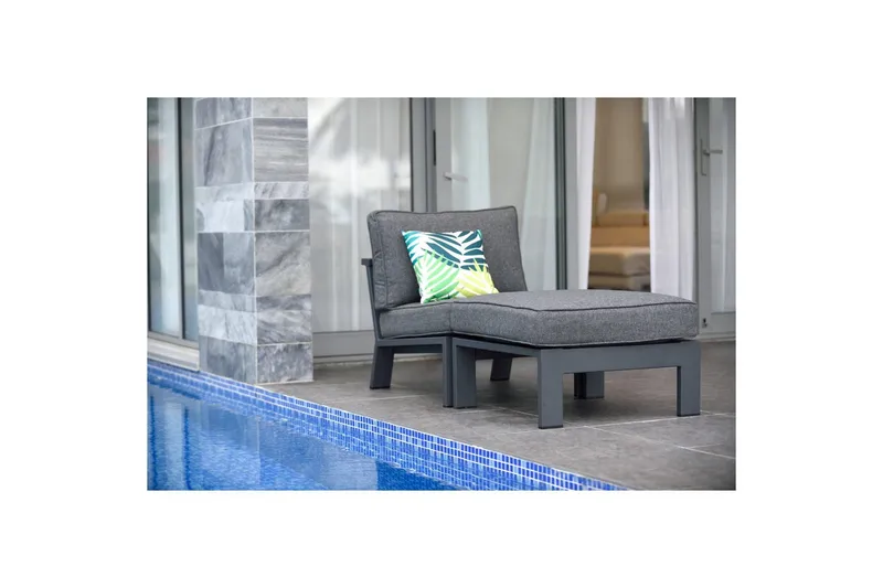 Ulkomöbeliryhmä Lifestyle Garden PALAU 2x sivutuoli + 2x rahi + sivupöytä 60 cm - Puutarhakalusteet - Parveke - Parvekekalusteet - Parvekesetti