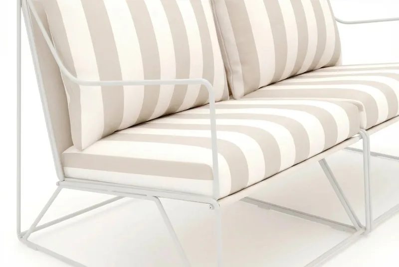 Usteryd 2:n ist Terassisohva - Beige/Raidallinen - Puutarhakalusteet - Parveke - Parvekekalusteet - Parvekesohva