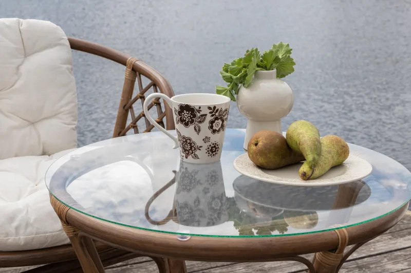 Wera Parvekesetti 2-istuttava - Ruskea/Valkoinen - Puutarhakalusteet - Parveke - Parvekekalusteet - Parvekesetti