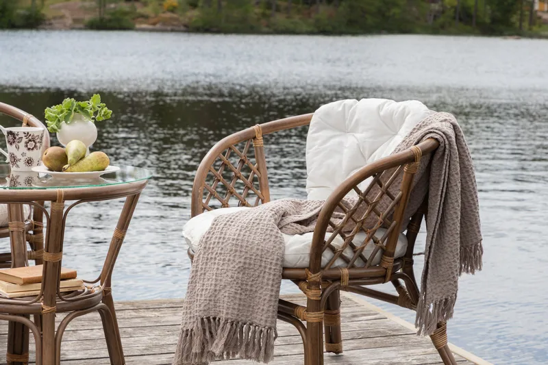 Wera Parvekesetti 2-istuttava - Ruskea/Valkoinen - Puutarhakalusteet - Parveke - Parvekekalusteet - Parvekesetti