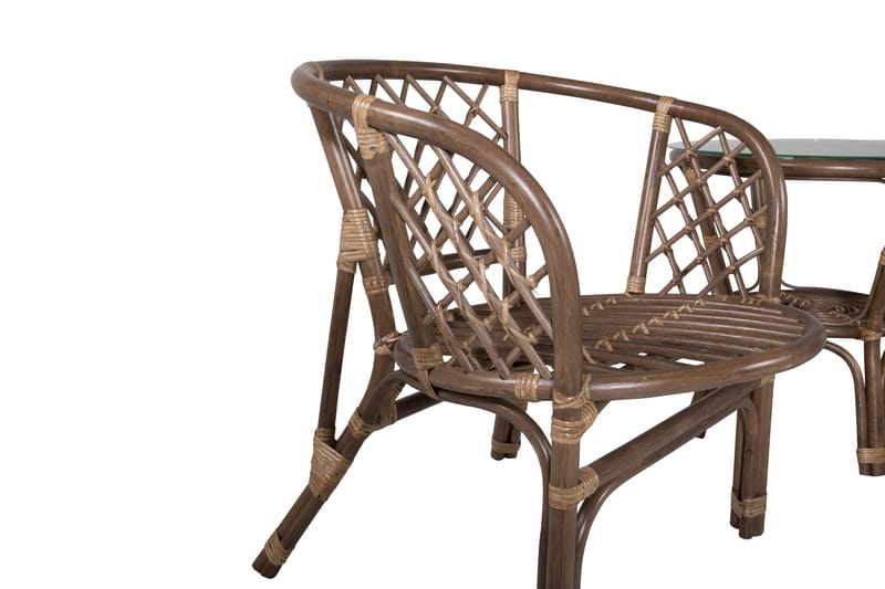 Wera Parvekesetti 2-istuttava - Ruskea/Valkoinen - Puutarhakalusteet - Parveke - Parvekekalusteet - Parvekesetti