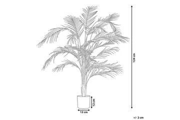 Konstgjord växt Beliani Areca Palm 12x12x124 cm Green||Black - Puutarhakalusteet - Parveke - Parvekeviljely - Parvekekukat