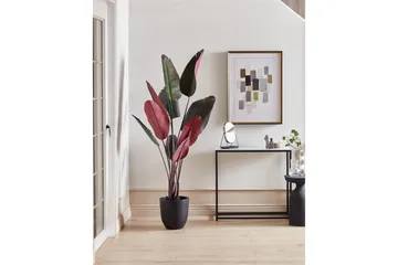 Konstgjord växt Beliani Banana Tree Grön/svart/röd, 95x95x170 cm Green||Black||Red - Puutarhakalusteet - Parveke - Parvekeviljely - Parvekekukat