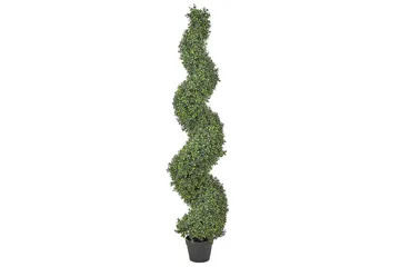Konstgjord växt Beliani Buxus Spiral Tree 30x30x158 cm Green||Black - Puutarhakalusteet - Parveke - Parvekeviljely - Parvekekukat