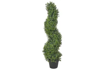 Konstgjord växt Beliani Buxus Spiral Tree 30x30x98 cm Green||Black - Puutarhakalusteet - Parveke - Parvekeviljely - Parvekekukat
