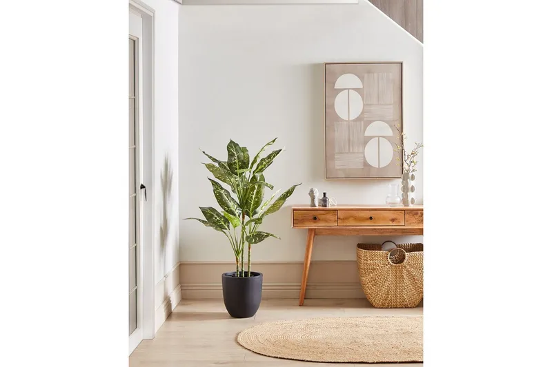 Konstgjord växt Beliani Dieffenbachia 55x55x110 cm Green||Black - Puutarhakalusteet - Parveke - Parvekeviljely - Parvekekukat