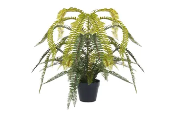 Konstgjord växt Beliani Fern Leaf Plant Green||Black - Puutarhakalusteet - Parveke - Parvekeviljely - Parvekekukat