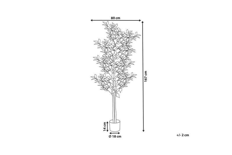 Konstgjord växt Beliani Ficus Green||Black - Puutarhakalusteet - Parveke - Parvekeviljely - Parvekekukat